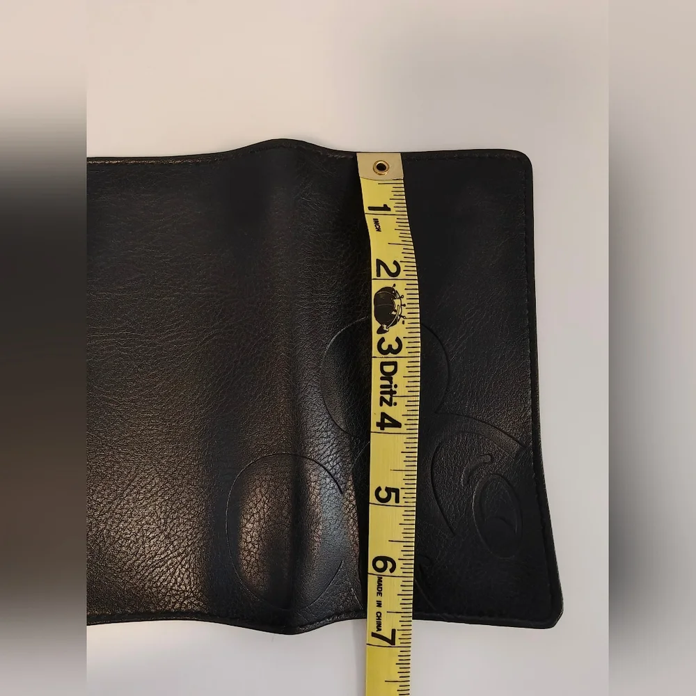 Black faux leather Disney Mickey Embossed Mouse Wallet/Check/Address Book Cover - Picture 4 of 10